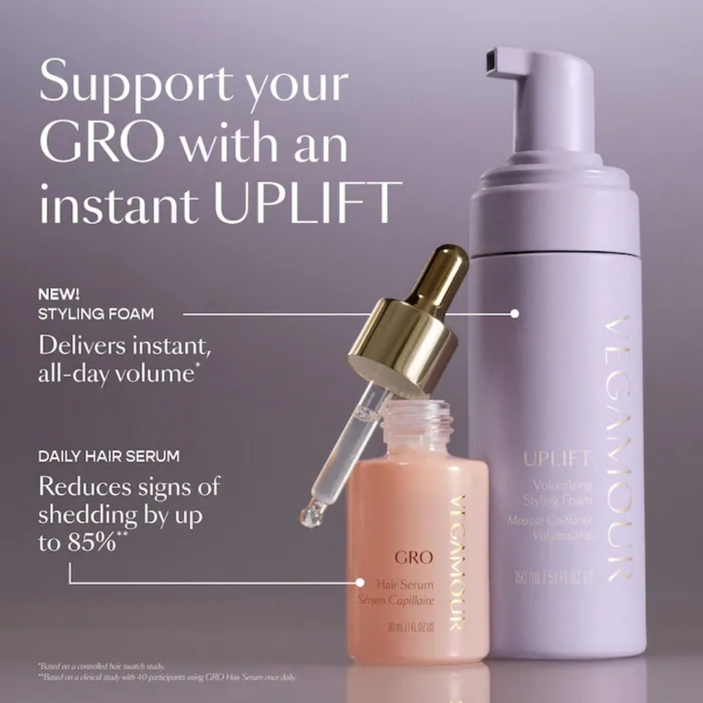 5/$25, Free: Vegamour UPLIFT Volume Styling Foam For Fine, Flat, & Thinning Hair - Picture 8 of 11